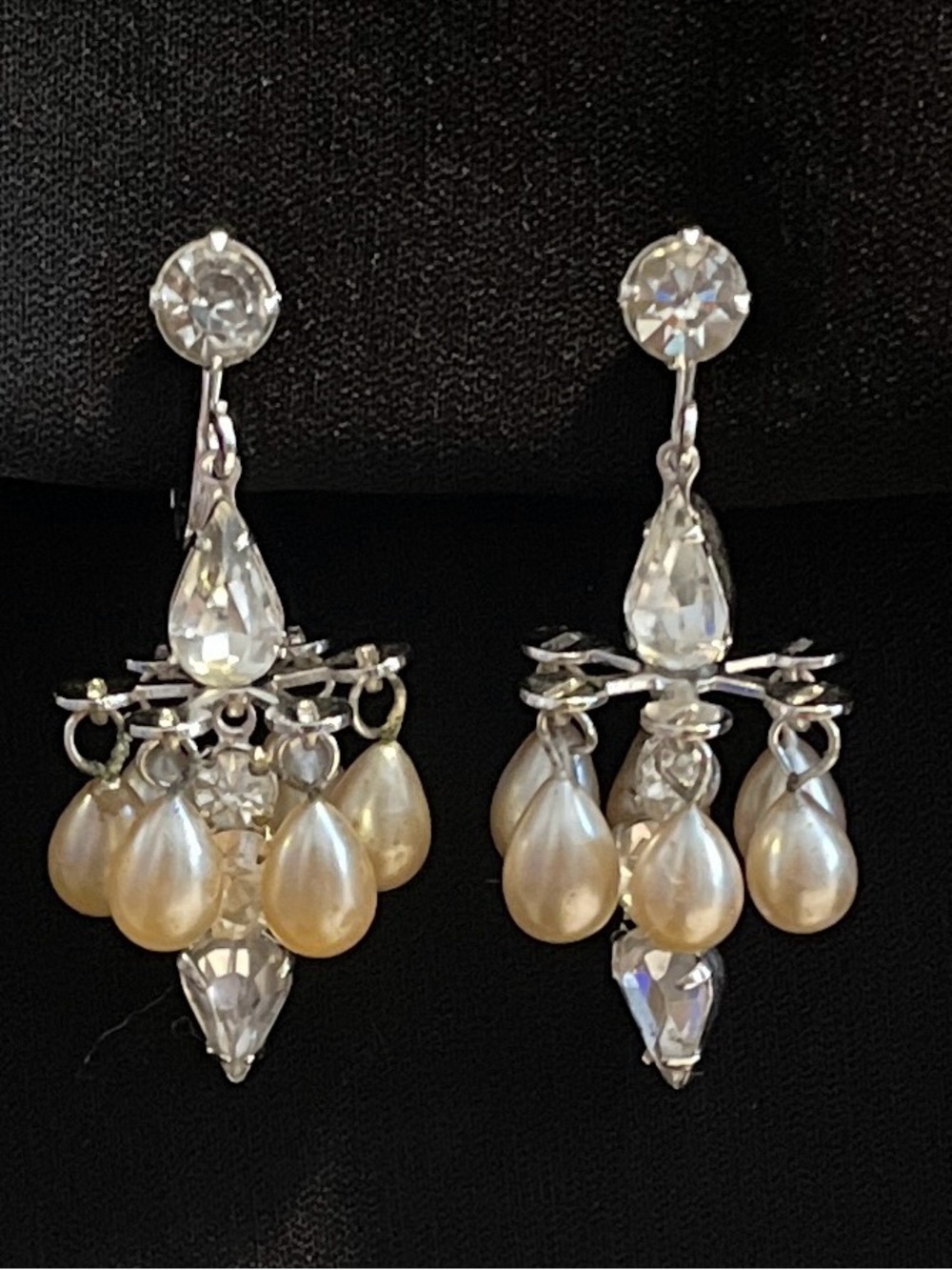 Retro Cluster Crystal Dangle Earrings Rhinestone Statement‎ Stud Earrings